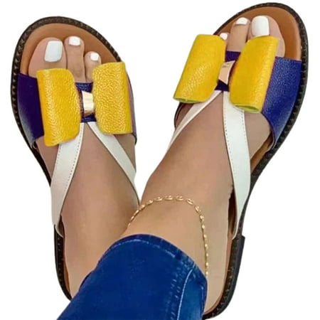 Hesroicy Soft Sole Women s Slip-On Slippers with Rubber Soles Open Toes Bow-Knot Design and Flat Sandal Style for Comfortable Walking
Hesroicy Soft Sole Women s Slip-On Slippers with Rubber Soles Open Toes Bow-Knot Design and Flat Sandal Style for Comfortable Walking