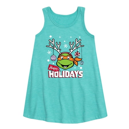 Teenage Muntant Ninja Turtle - Happy Holidays - Toddler and Youth Girls A-line Dress
Teenage Muntant Ninja Turtle - Happy Holidays - Toddler and Youth Girls A-line Dress