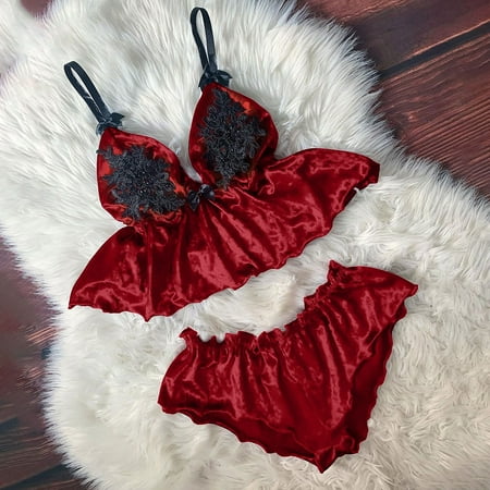 Ykohkofe Women V-Neck Eyelash Beaded Sexy Stain Camisole Pajamas Bowknot Shorts Set
Ykohkofe Women V-Neck Eyelash Beaded Sexy Stain Camisole Pajamas Bowknot Shorts Set
