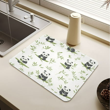 Lovely Panda with Bamboo Drying Mat Diatomaceous Earth Super Absorbent Non-slip Rubber Sole Heat Resistant 230 Degrees Fahrenheit 19.7×15.7in
Lovely Panda with Bamboo Drying Mat Diatomaceous Earth Super Absorbent Non-slip Rubber Sole Heat Resistant 230 Degrees Fahrenheit 19.7×15.7in