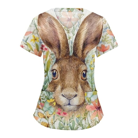 Women Scrubs Top Cartoon Printed Printed Short Sleeve V Neck Solid Color Cute Fashion With Pocket Spring Summer Daily Nursing Uniforms Nursing Care Working Uniforms
Women Scrubs Top Cartoon Printed Printed Short Sleeve V Neck Solid Color Cute Fashion With Pocket Spring Summer Daily Nursing Uniforms Nursing Care Working Uniforms