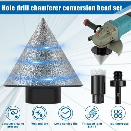 Protoiya 3Pcs Diamond Beveling Chamfer Bit 1-3/8 Inch Dry and Wet Diamond Core Drill Bit for Marble Granite Quartz Ceramic Tile
Protoiya 3Pcs Diamond Beveling Chamfer Bit 1-3/8 Inch Dry and Wet Diamond Core Drill Bit for Marble Granite Quartz Ceramic Tile