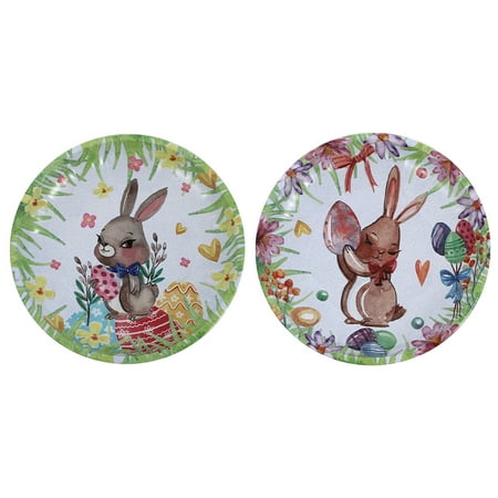 2pcs Dessert Plates Appetizer Plates Easter Snack Serving Plates Small Plates