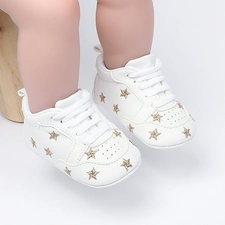 Toyella Rubber-soled Sneakers Baby Toddler Shoes Golden stars 13cm