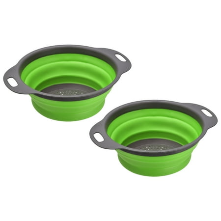 Uxcell Collapsible Colander Set 2 Pcs Silicone Round Foldable Strainer for Pasta Vegetables Fruits - Green 9in
Uxcell Collapsible Colander Set 2 Pcs Silicone Round Foldable Strainer for Pasta Vegetables Fruits - Green 9in