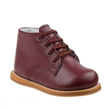 Josmo Logan Toddlers Leather Medium Width Walking Shoes - Burgundy 4