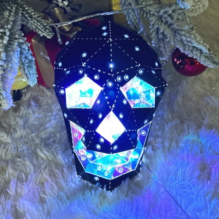 Dujiujun Halloween Ghost LED Night Light Spooky 3D Polygonal Skull Lamp Glowing Handmade Skeleton Head Statue for Halloween Home Decor
Dujiujun Halloween Ghost LED Night Light Spooky 3D Polygonal Skull Lamp Glowing Handmade Skeleton Head Statue for Halloween Home Decor