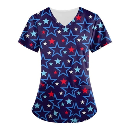 Sksloeg Womens Scrub Tops Plus Size American Star Stripes Pattern Patriotic Top Comfort Scrubs Women s V-Neck Workwear Short Sleeve Shirts Nursing Working Uniform Cyan XXXXXL
Sksloeg Womens Scrub Tops Plus Size American Star Stripes Pattern Patriotic Top Comfort Scrubs Women s V-Neck Workwear Short Sleeve Shirts Nursing Working Uniform Cyan XXXXXL