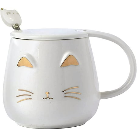 Egebert Cat Mug Cute Coffee Mug gifts for cat lovers Ceramic Cup Novelty Mug with Lid and Stainless Steel Spoon Christmas Birthday Gifts Present for kids Women Girls (White)
Egebert Cat Mug Cute Coffee Mug gifts for cat lovers Ceramic Cup Novelty Mug with Lid and Stainless Steel Spoon Christmas Birthday Gifts Present for kids Women Girls (White)