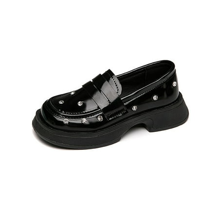 Difumos Girl s Breathable Slip On Flats Casual Platform Dress Shoes Performance Non-slip Flat Comfort Leather Shoe Black 12c
Difumos Girl s Breathable Slip On Flats Casual Platform Dress Shoes Performance Non-slip Flat Comfort Leather Shoe Black 12c