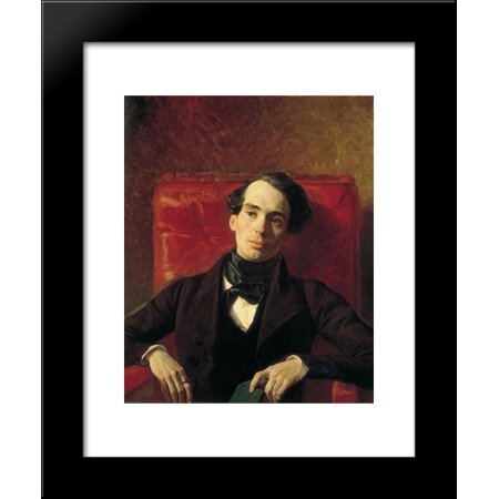 Portrait of the Poet and Translator A. N. Strugovshchikov 20x24 Framed Art Print by Karl Bryullov