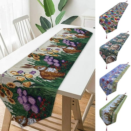 Easter Tablecloth Exquisite Pattern Super Soft Lint Free Wear Resistant Washable Decorative Polyester Bunny Printing Easter Party Table Runner Decor Home Supplies
Easter Tablecloth Exquisite Pattern Super Soft Lint Free Wear Resistant Washable Decorative Polyester Bunny Printing Easter Party Table Runner Decor Home Supplies