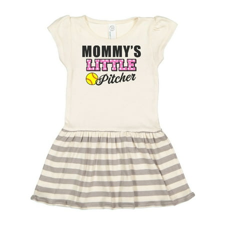 Inktastic Mommys Little Pitcher Softball Gift Toddler Girl Dress