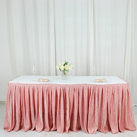 BalsaCircle Metallic 17 feet Blush Pleated Spandex Table Skirt Wedding Party Events Reception Decorations Supplies
BalsaCircle Metallic 17 feet Blush Pleated Spandex Table Skirt Wedding Party Events Reception Decorations Supplies