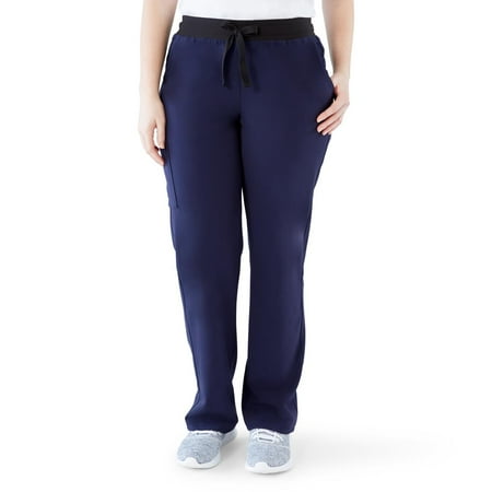 ave. Varick Women s Six Pocket Midrise Straight Leg Scrub Pant in Navy XL Petite