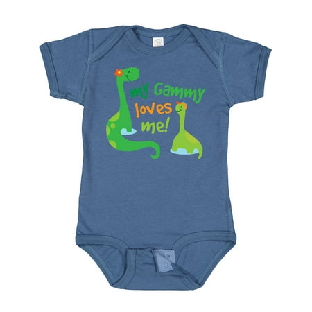 Inktastic My Gammy Loves Me Grandson Dinosaur Gift Baby Boy Bodysuit