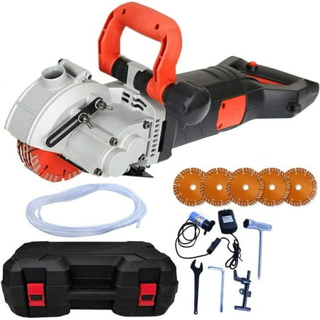 Wall Cutting Machine +Carry Box 110V 4800W With 5 PCS Saw Blades Wall Slotting Machine Electric Wall r for Brick Granite Marble Concrete 42MM Cutting Width/41MM Cutting Depth
Wall Cutting Machine +Carry Box 110V 4800W With 5 PCS Saw Blades Wall Slotting Machine Electric Wall r for Brick Granite Marble Concrete 42MM Cutting Width/41MM Cutting Depth