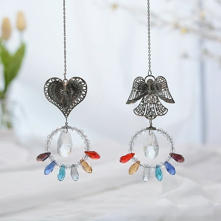 Yesbay Suncatcher Angel Heart Faux Crystal Window Car Hanging Pendant with Olive Bead
Yesbay Suncatcher Angel Heart Faux Crystal Window Car Hanging Pendant with Olive Bead