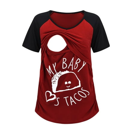 Youmylove Womens Maternity Summer Short Sleeve Cute Printed V-Neck Nursing Tops Pregnancy Top For Breastfeeding Basic Clothes
Youmylove Womens Maternity Summer Short Sleeve Cute Printed V-Neck Nursing Tops Pregnancy Top For Breastfeeding Basic Clothes