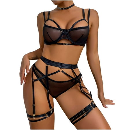 Fesfesfes Women s Straped Lingerie Set 6 Piece Mesh Buckle Decoration Heavy Craft Sexy Steel Ring Play Wear Lingerie Set Gifts for Her
Fesfesfes Women s Straped Lingerie Set 6 Piece Mesh Buckle Decoration Heavy Craft Sexy Steel Ring Play Wear Lingerie Set Gifts for Her