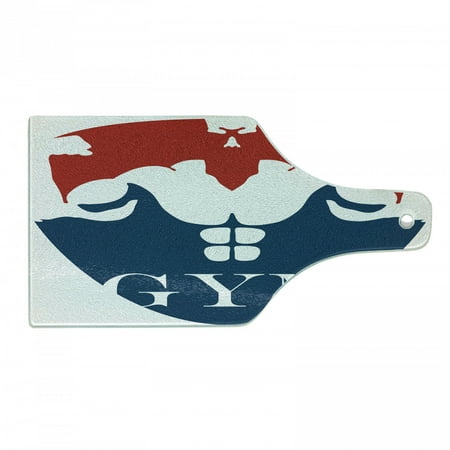 Fitness Cutting Board Strong Muscular Man with Biceps Powerful Athlete Bodybuilder Trainer Gym Logo Tempered Glass Cutting and Serving Board Wine Bottle Shape Red Blue White by Ambesonne
Fitness Cutting Board Strong Muscular Man with Biceps Powerful Athlete Bodybuilder Trainer Gym Logo Tempered Glass Cutting and Serving Board Wine Bottle Shape Red Blue White by Ambesonne