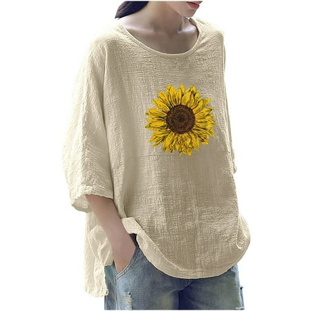 Ziloco Women s Fashion Printed Round-Neck Loose 3/4 Sleeve T-shirt Pullover Tops long sleeve shirts for women bustier tops for women Beige XXL
Ziloco Women s Fashion Printed Round-Neck Loose 3/4 Sleeve T-shirt Pullover Tops long sleeve shirts for women bustier tops for women Beige XXL