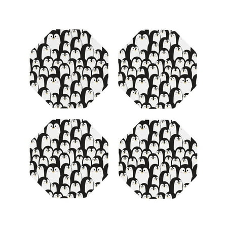 Pofeuu Cartoon Penguin Print Coasters for Drinks 4Pack PU Leather Coasters Bar Drink Coasters for Tabletop Protection Furniture from Damage-Octagon
Pofeuu Cartoon Penguin Print Coasters for Drinks 4Pack PU Leather Coasters Bar Drink Coasters for Tabletop Protection Furniture from Damage-Octagon