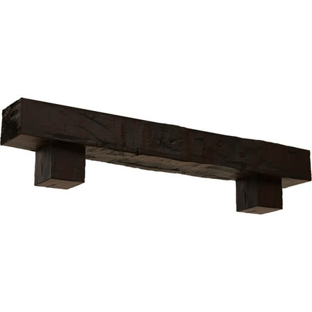 Ekena Millwork 4 H x 6 D x 48 W Hand Hewn Faux Wood Fireplace Mantel Kit w/ Alamo Corbels Premium Hickory
Ekena Millwork 4 H x 6 D x 48 W Hand Hewn Faux Wood Fireplace Mantel Kit w/ Alamo Corbels Premium Hickory