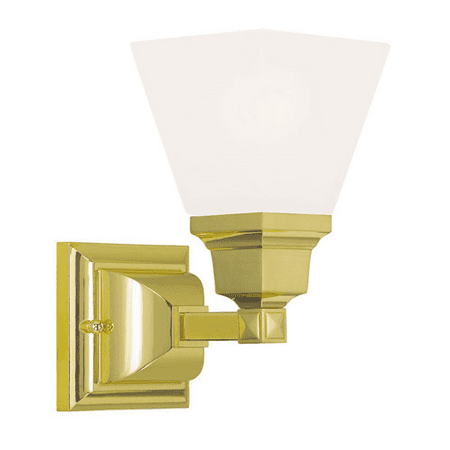 Wall Sconces 1 Light With Satin Glass Polished Brass size 5 in 100 Watts - World of Crystal
Wall Sconces 1 Light With Satin Glass Polished Brass size 5 in 100 Watts - World of Crystal