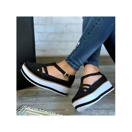 LUXUR Women s Espadrilles Wedge Sandals Buckle Close Toe Dress Shoes Increase Height
LUXUR Women s Espadrilles Wedge Sandals Buckle Close Toe Dress Shoes Increase Height