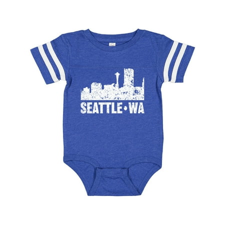 Inktastic Seattle Skyline Grunge Gift Baby Boy or Baby Girl Bodysuit