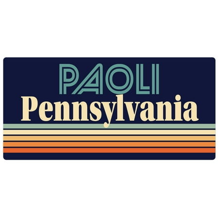 Paoli Pennsylvania 5 x 2.5-Inch Fridge Magnet Retro Design