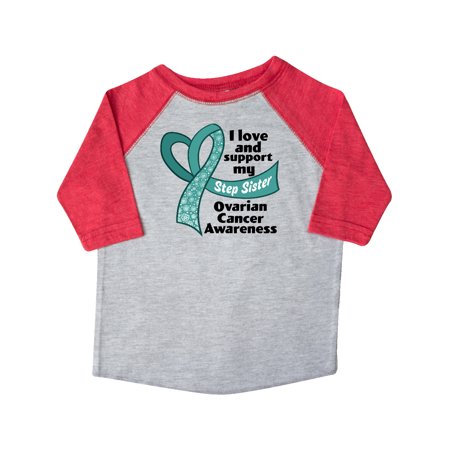 

Inktastic Ovarian Cancer Awareness I Love and Support My Step Sister Gift Toddler Boy or Toddler Girl T-Shirt