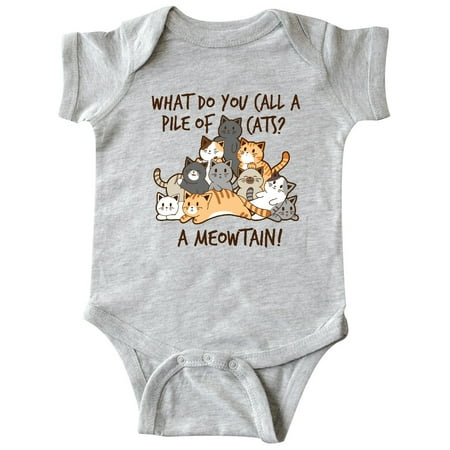 Inktastic What do you call a pile of cats A MEOWTAIN! Gift Baby Boy or Baby Girl Bodysuit
Inktastic What do you call a pile of cats A MEOWTAIN! Gift Baby Boy or Baby Girl Bodysuit
