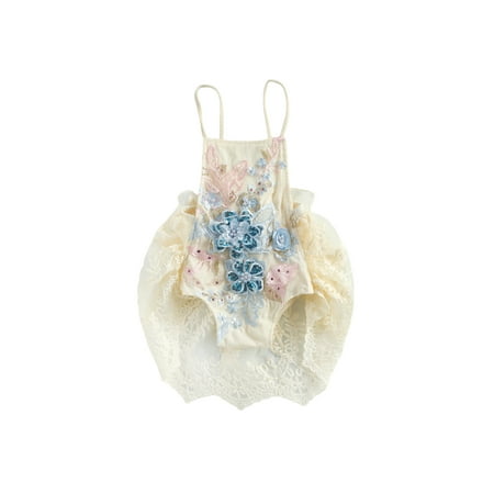 Yinyinxull Newborn Infant Baby Girl Lace Romper Flower Embroidery Bodysuit Jumpsuit Outfit Blue 0-6 Months
Yinyinxull Newborn Infant Baby Girl Lace Romper Flower Embroidery Bodysuit Jumpsuit Outfit Blue 0-6 Months