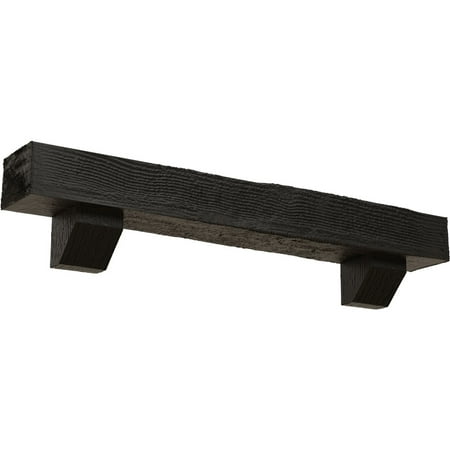 Ekena Millwork 4 H x 8 D x 60 W Rough Sawn Faux Wood Fireplace Mantel Kit w/ Ashford Corbels Burnished Cedar
Ekena Millwork 4 H x 8 D x 60 W Rough Sawn Faux Wood Fireplace Mantel Kit w/ Ashford Corbels Burnished Cedar