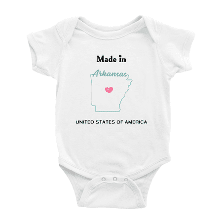 Made In Arkansas United States of America Baby Clothing Bodysuit 6-12 Months