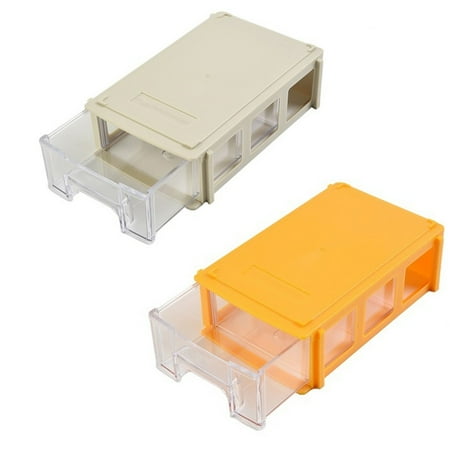 2PCS Stackable Plastic Hardware Parts Storage Boxes Component Screws Tool box