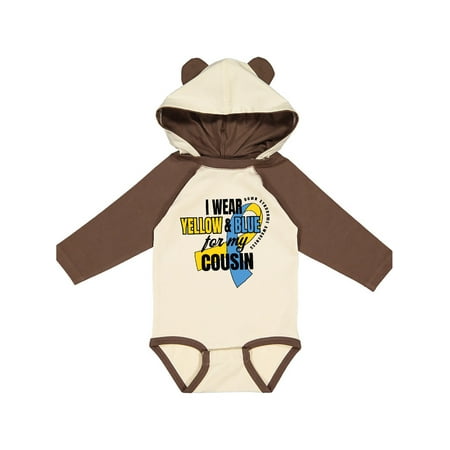 Inktastic I Wear Yellow and Blue For My Cousin Down Syndrome Awareness Gift Baby Boy or Baby Girl Long Sleeve Bodysuit
Inktastic I Wear Yellow and Blue For My Cousin Down Syndrome Awareness Gift Baby Boy or Baby Girl Long Sleeve Bodysuit