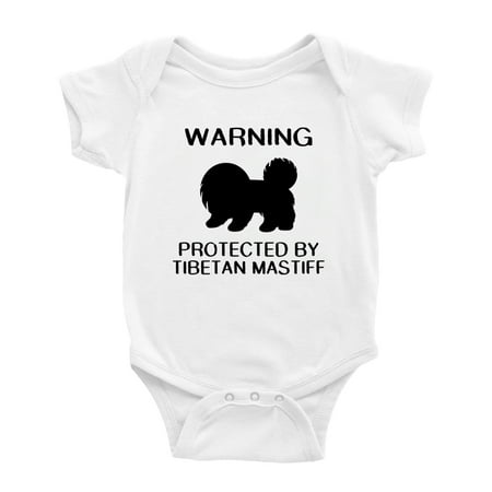 Warning: Protected by A Tibetan Mastiff Dog Funny Baby Rompers Baby Clothes (White 6-12 Months)
Warning: Protected by A Tibetan Mastiff Dog Funny Baby Rompers Baby Clothes (White 6-12 Months)