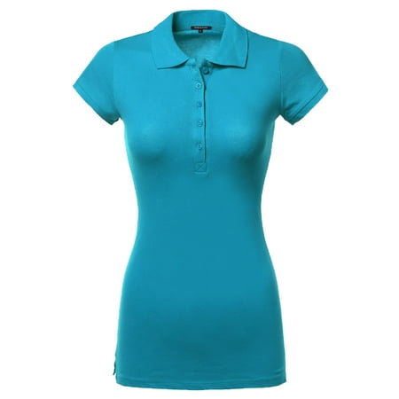 FashionOutfit Women's Basic Polo Shirt in Various Colors