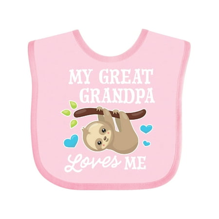 Inktastic My Great Grandpa Loves Me with Sloth and Hearts Gift Baby Boy or Baby Girl Bib
Inktastic My Great Grandpa Loves Me with Sloth and Hearts Gift Baby Boy or Baby Girl Bib