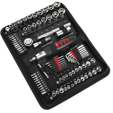 1PK Do it 1/4 In. 3/8 In. Drive 6 & 8-Point Standard/Metric Mechanic & Automative Tool Set (83-Piece)
1PK Do it 1/4 In. 3/8 In. Drive 6 & 8-Point Standard/Metric Mechanic & Automative Tool Set (83-Piece)