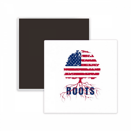 American Flag Root Faly Square Ceracs Fridge Magnet Keepsake Memento