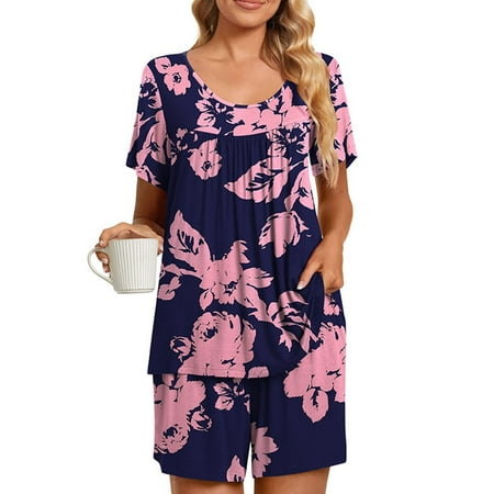 Glonme Women Sleepwear V Neck Lounge Sets Tops And Shorts Nightwear Daily Wear 2 Piece Outfits Pajamas Casual Elastic Waist Nightgown Purple S
Glonme Women Sleepwear V Neck Lounge Sets Tops And Shorts Nightwear Daily Wear 2 Piece Outfits Pajamas Casual Elastic Waist Nightgown Purple S