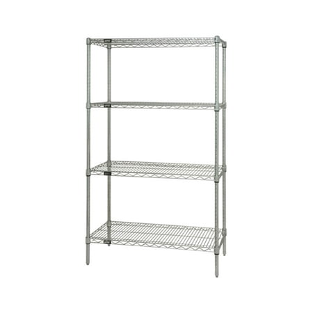 Quantum Wire 4-shelf Starter Unit - 18 x 72 x 74 - Chrome