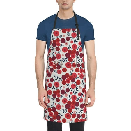 Vsdgher Red Hawthorn Waterproof Apron with 2 Pockets Kitchen Chef Aprons Bibs for Grooming Cooking Baking Painting Gardening
Vsdgher Red Hawthorn Waterproof Apron with 2 Pockets Kitchen Chef Aprons Bibs for Grooming Cooking Baking Painting Gardening