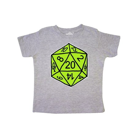 Inktastic 20 Sided Green Dice Gift Toddler Boy or Toddler Girl T-Shirt