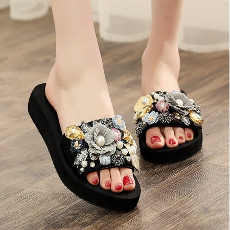 Alueeu Women s slipper Women s Ladies Fashion Crystal Floral Thick Bottom Outdoor Slippers Beach Shoes
Alueeu Women s slipper Women s Ladies Fashion Crystal Floral Thick Bottom Outdoor Slippers Beach Shoes