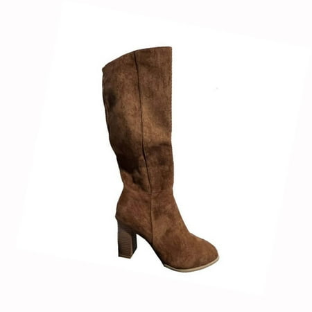 Women s Knee High Boots Retro Solid Color Flock High Heels Round-Toe Long Boots Classic Side Zipper Mid Calf Boot
Women s Knee High Boots Retro Solid Color Flock High Heels Round-Toe Long Boots Classic Side Zipper Mid Calf Boot
